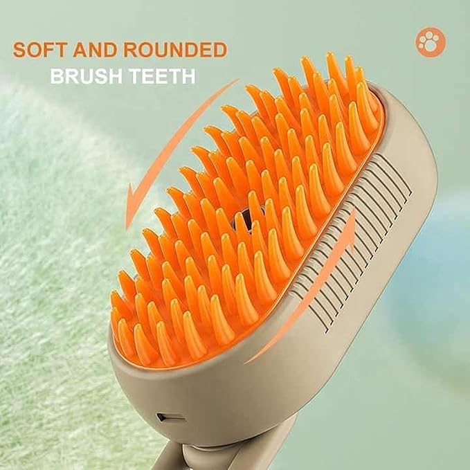 Steam Brush for Dog Cat 3 in 1 Water Brush for Dogs Silicone Massage Dog Comb Electric Multifunctional Water Brush Spa for Dogs USB Rechargeable Steamy Brush for Pets