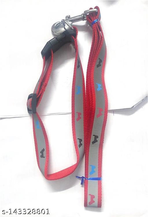 Nylon Leash Collar for Dog (Multicolor)